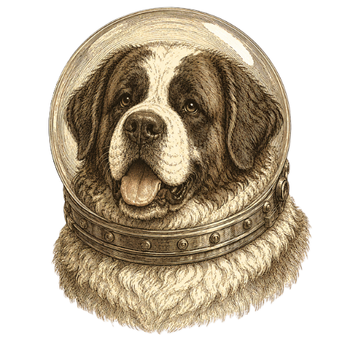 Pippa Orbital, the DCSI mascot, in an astronaut helmet